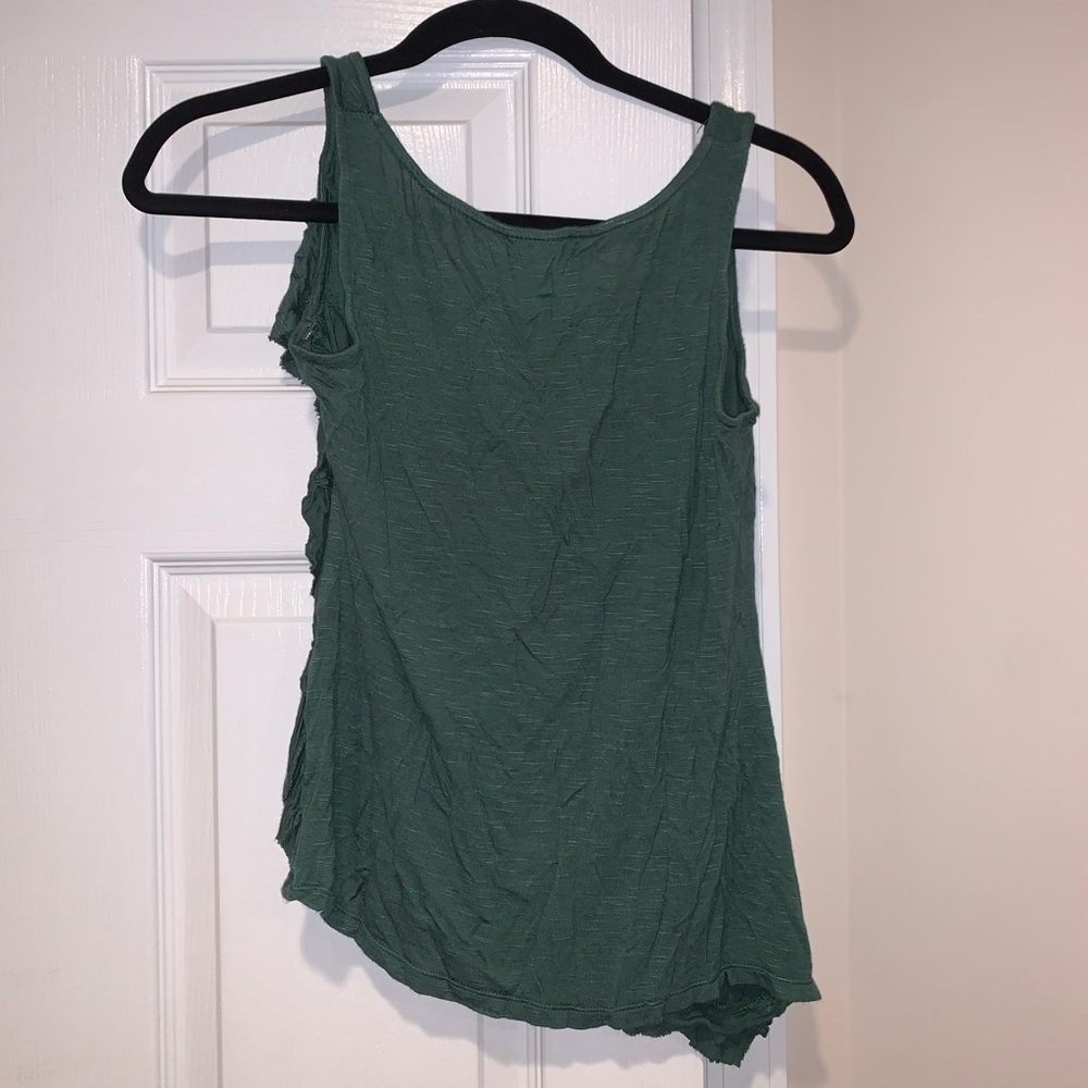 Green Ruffle Tank Top - Picture 3 of 3